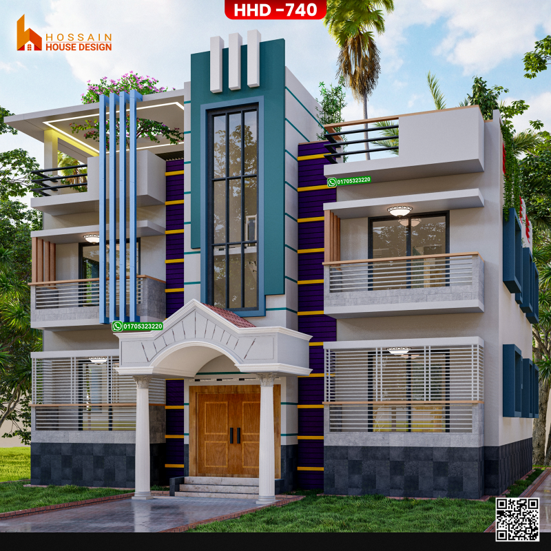 HHD740 Duplex House HHD 740 Duplex House Design | Modern Duplex Home in Shariatpur, BangladeshDesign in Shariatpur Bangladesh