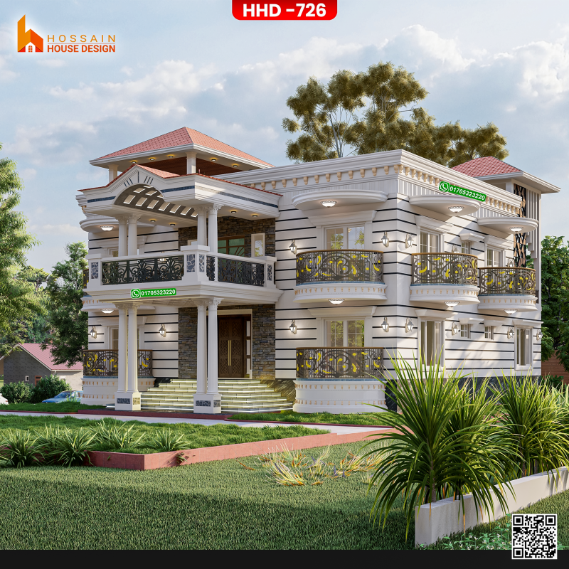 HHD726 Modern Duplex House Design in Asulia, Bangladesh | Elegant Residential Architecture